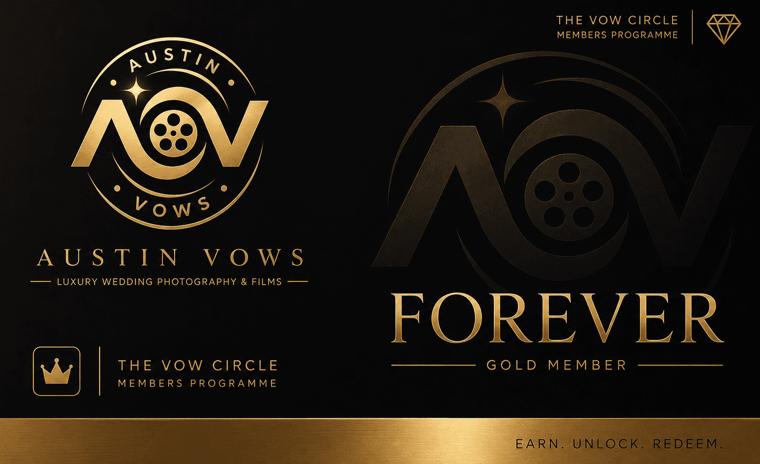 Austin Vows Forever membership card — Gold Member